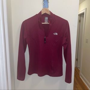 North Face athletic Quarterzip Pink Purple